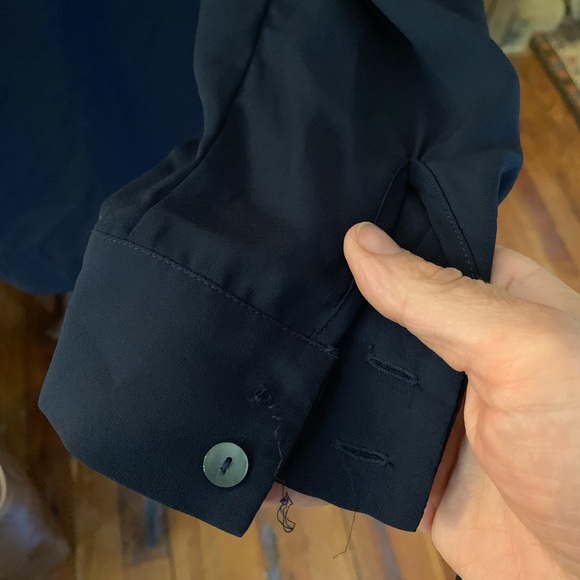 Anthropologie Pliéone Navy Blue Blouse Size small - Picture 5 of 7